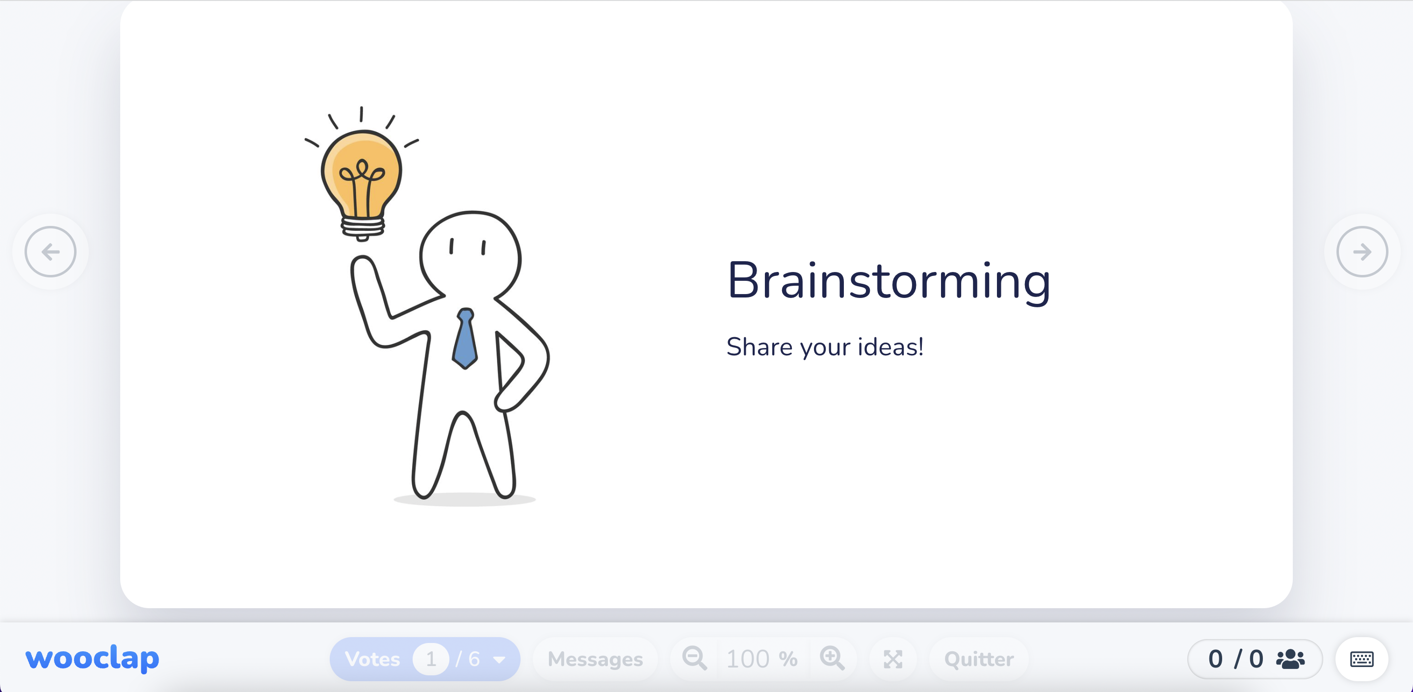 Wooclap Template For Interactive Brainstorming